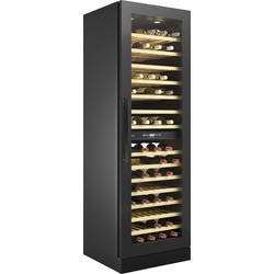 G (A bis G) AMICA Weinkühlschrank „WK 348 100 S“ Weinkühlschränke für 117 Standardflaschen á 0,75l, Standkühlschrank silberfarben (eh19) Weinkühlschränke