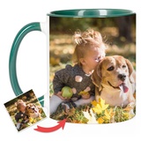 Wanapix | Personalisierte Tasse mit Foto/Text | Bedrucken/Fototasse/Motivtasse/Werbetasse/Firmentasse | Personalisierte Geschenke | 325ml | Becher aus Keramik | GRÜN