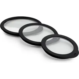 Weis Frischhaltedeckel Glas und Silikon in der Farbe Transparent-Schwarz, Maße: 20cm x 23cm x 2cm, 11120