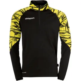 Uhlsport Goal 25 1/4-Zip Trainings-Top Herren schwarz/limonengelb L