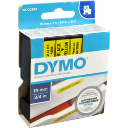 Dymo Originalband 45808  schwarz auf gelb  19mm x 7m