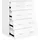 vidaXL Kommode mit 4 Schubladen 60 x 71 x 30,5 cm Hochglanz-Weiß