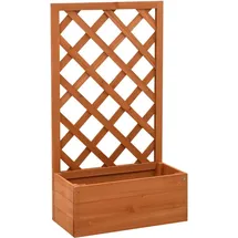 furnicato Garten-Spalier mit Blumenkasten 50 x 25 x 90 cm Orange