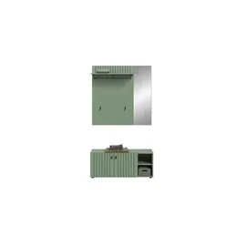 Möbel Boss Garderobenkombination 2-teilig  Station 106 x 37 x 192 cm grün