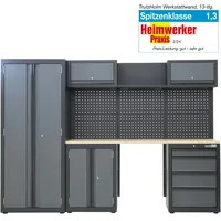 Baumarktplus Werkstattwand 13-tlg. Modulares Werkstattschranksystem aus Stahl Werkstatteinrichtung in