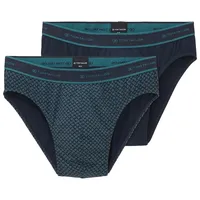 Tom Tailor Herren Slips 2-er Set, blau, Print, Gr. 4