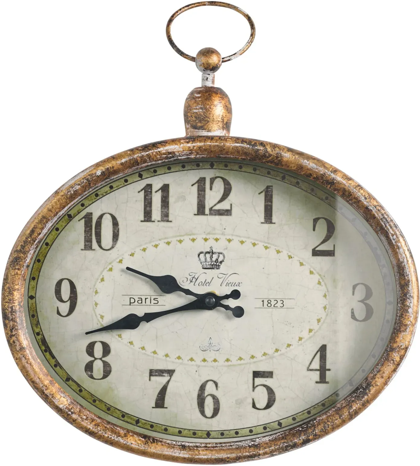 Wanduhr HEINE HOME, braun, Wanduhren, B/H/T: 30,5cm x 36cm x 6cm, Wanduhr, B:30,5cm H:36cm T:6cm
