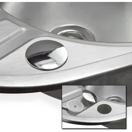 stabilo-sanitär Calypso SR links Einbauspüle Edelstahl Handbetätigung 455 x 580 mm