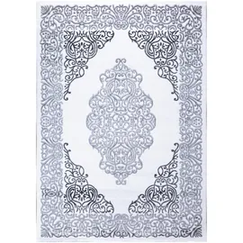 Mozato Novel Läufer Eleysa, Weiß, Hellgrau, Textil, orientalisch, rechteckig, 80x300 cm, in verschiedenen Größen erhältlich, pflegeleicht, Teppiche & Böden, Teppiche, Teppichläufer