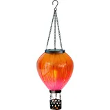 NORTHPOINT Laterne Kunststoff/Metall 19x58x19 cm Solar LED Gelb/Lila