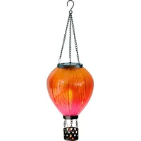 NORTHPOINT Laterne Kunststoff/Metall 19x58x19 cm Solar LED Gelb/Lila
