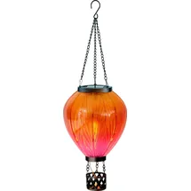 NORTHPOINT Laterne Kunststoff/Metall 19x58x19 cm Solar LED Gelb/Lila