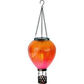 NORTHPOINT Laterne Kunststoff/Metall 19x58x19 cm Solar LED Gelb/Lila