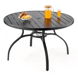 Vevor Gartentisch Ø 120 x 72,5 cm Schwarz