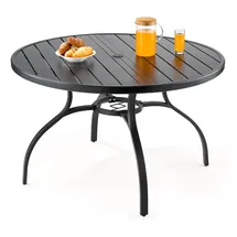 Vevor Gartentisch Ø 120 x 72,5 cm Schwarz