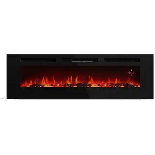 Klarstein Galeras Smart Elektrokamin - 1800 W Heizleistung, Realistische LED-Flammen, App & Fernbedienung, Einstellbare Farben & Helligkeit, Überhitzungsschutz, Wandkamin