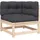 vidaXL Garten-Ecksofa mit Kissen Massivholz Kiefer