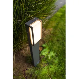 Lutec Sockelleuchte Aluminium 75,0 cm inkl. LED-Lampe grau