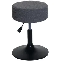 Proregal Hocker Höhenverstellbar und Drehbar Stoff 37 x 45-57 x 37 cm Dunkelgrau
