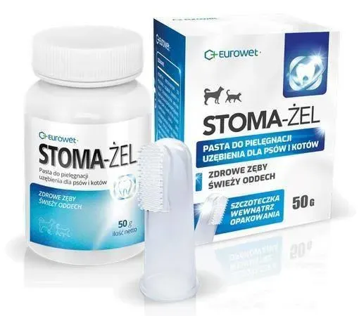 EUROWET Stoma Gel + Zahnbürste Hund/Katze 50g (Rabatt für Stammkunden 3%)