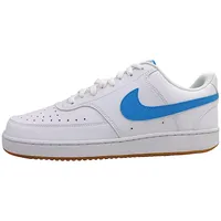 Nike Herren Court Vision Low, WHITE/UNIVERSITY BLUE-GUM YELLOW, 45