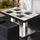 GGM Möbel Bistro Loungetisch 120 x 70 x 41 cm Weiß Marmor/Edelstahl