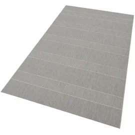 HANSE HOME Sunshine In- Outdoor Teppich Fürth 200x290cm - Flachgewebe Wetterfest Modernes Design für Balkon Terrasse Wintergarten Küche Esszimmer Badteppich Wohnzimmerteppich Wasserfest in Grau