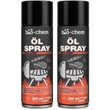 bio-chem Öl-Spray Rapsöl Backtrennspray für Grill, Airfryer,Pfanne 2x 200 ML