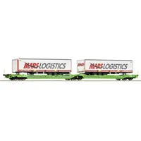 Roco 6600005 H0 Doppeltaschen-Gelenkwagen T3000e der CFL Cargo CFL