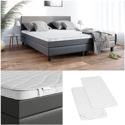VitaliSpa Matratzenschoner 90x200 Topper Matratzen-Auflage weiß Boxpspringbett