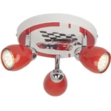 Brilliant LED Spotrondell 3flg rot/weiß-schwarz 3x LED-PAR51, GU10, 3W LED-Reflektorlampen inklusive, (250lm, 3000K) schwenkbar