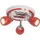 Brilliant LED Spotrondell 3flg rot/weiß-schwarz 3x LED-PAR51, GU10, 3W LED-Reflektorlampen inklusive, (250lm, 3000K) schwenkbar