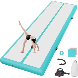 airtrack matte mit elektrischer Luftpumpe 10cm hoch 4M Tumbling Matten Aufblasbare turnmatte Matte gymnastikmatte Yogamatte Camping Trainingsmatte