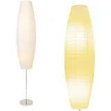 lianheng Moderne Stehlampe aus Reispapier, Papierlampe 150cm, Ovale Deko-Lampe mit Fußschalter, Papier Lampenschirm für Schlafzimmer, Büro und Wohnzimmer