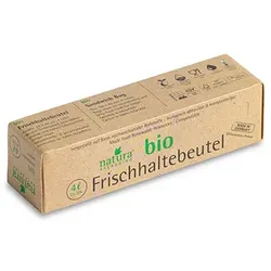 600 `Naturapackaging` Frischhaltebeutel Mater-Bi 4 l 24 cm x 40 cm in Faltschachtel