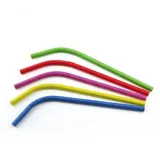 Mank Trinkhalm aus Papier FSC®, farbig sortiert, flexibel, Ø 8 mm / 24 cm, 100 Stück