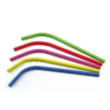 Mank Trinkhalm aus Papier FSC®, farbig sortiert, flexibel, Ø 8 mm / 24 cm, 100 Stück