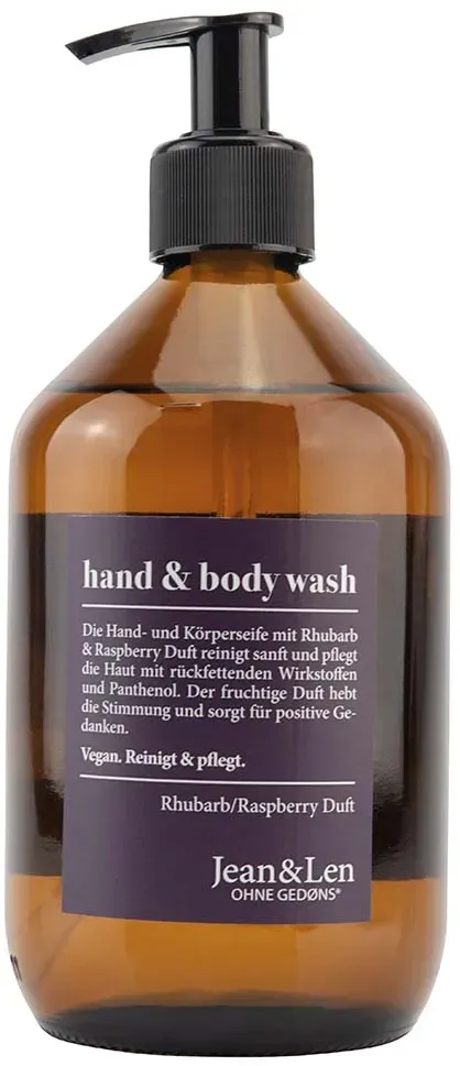 Jean & Len Hand & Bodywash Rhubarb 500 ml