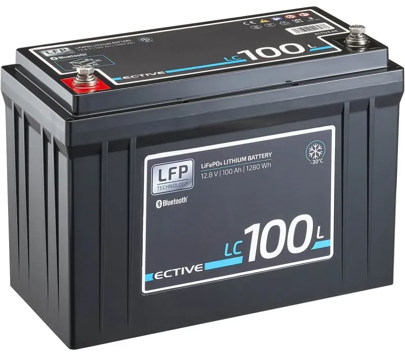 ECTIVE LC 100L LT 12V LiFePO4 Lithium Versorgungsbatterie 100 Ah