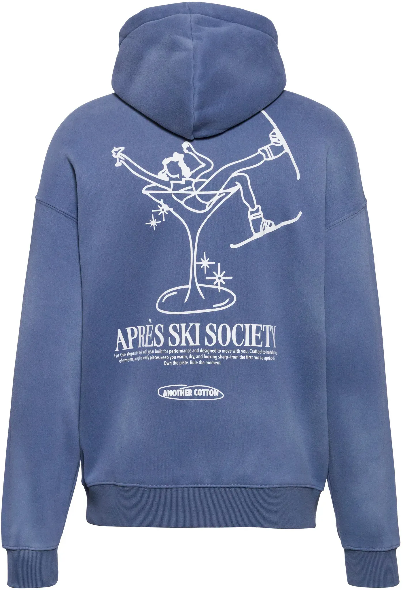 Another Cotton Lab Apres Ski Society Hoodie in blue, Größe XS - blau
