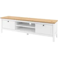 Finori Bergen TV-Lowboard 160 cm weiß/Eiche