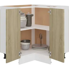 vidaXL Eckunterschrank Sonoma-Eiche 75,5 x 75,5 x 81,5 cm Braun