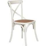 Küchenstuhl aus Holz 47x86x52 cm Moderner Rattanstuhl Rustikaler Thonet Stuhl Esszimmerstuhl Cross Vintage Stuhl Bistrostühle