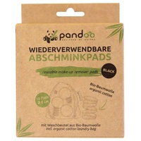 pandoo Abschminkschwamm »10 wiederverwendbare Abschminkpads, Schwarz, 100% Bio-Baumwolle«, 10 tlg.