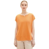 TOM TAILOR T-Shirt mit Teilungsnähten, Orange, S