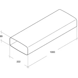 OptimAIRo N20004 Flachkanal 1000 mm System 222 x 90