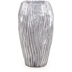 River Bodenvase wellenförmige Struktur Ø 38 cm, Höhe 70 cm aluminium