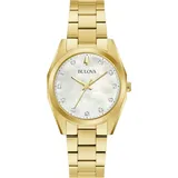 Bulova Analog 'Surveyor' Damen Uhr 97P172 - Goldfarben/Weiß