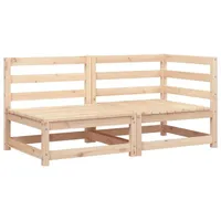 vidaXL Gartensofa 2-Sitzer Massivholz Kiefer