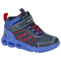 GEOX Wroom Kinder Schuhe blau rot Blinker J26GAA für